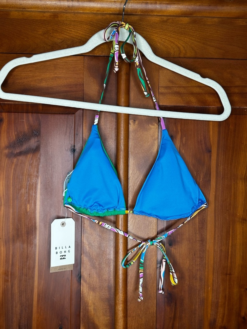 Billabong Heat Dream Remi Triangle Bikini Top Beachy Coastal Resort NWT - Picture 14 of 14